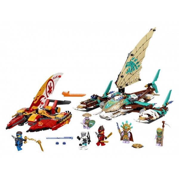 Конструктор Морська битва на катамарані Bela (lari) Ніндзяго 60040 (аналог Ninjago 71748), 816 деталей